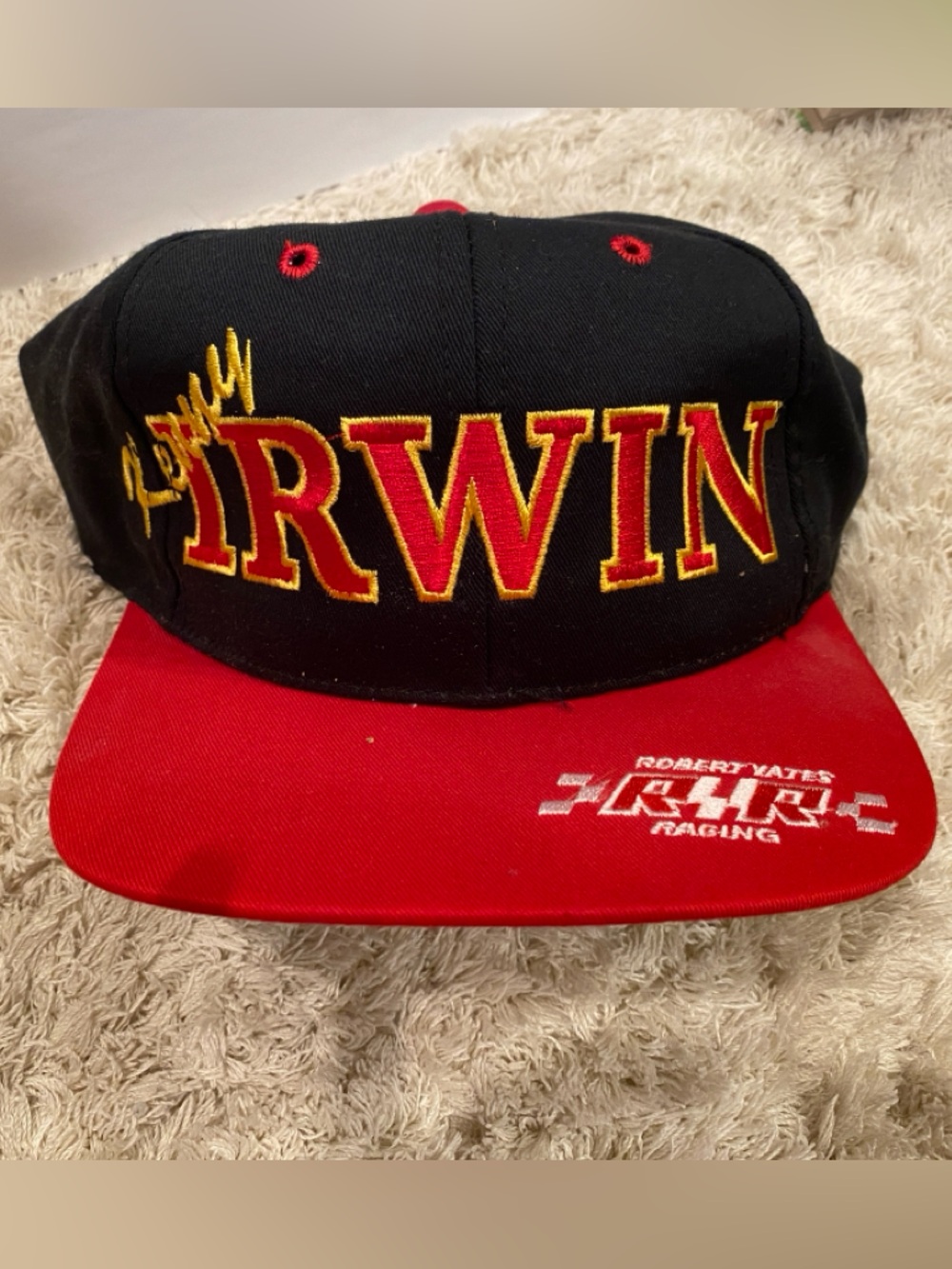 Kenny Irwin Embroidered Black & Red Snapback Hat